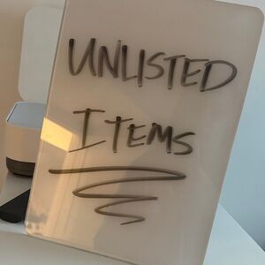 “Unlisted” Items!!!